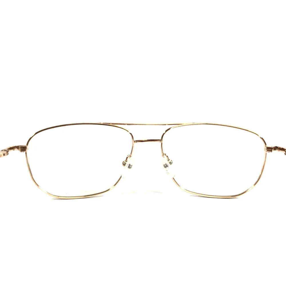 Shiny Gold Aviator Eyeglasses Frames P-115 GOLD Aviator Wire Rim 55-15-140